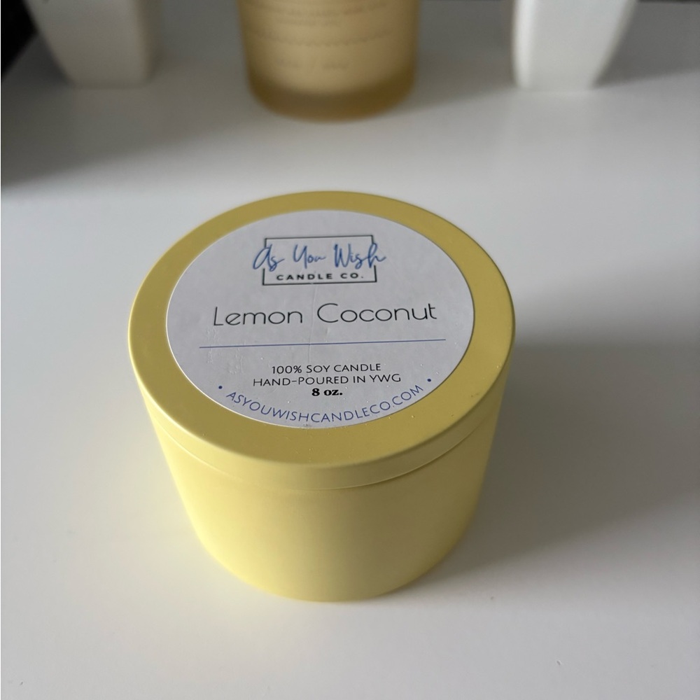 New As You Wish Lemon Coconut 8 oz. Candle